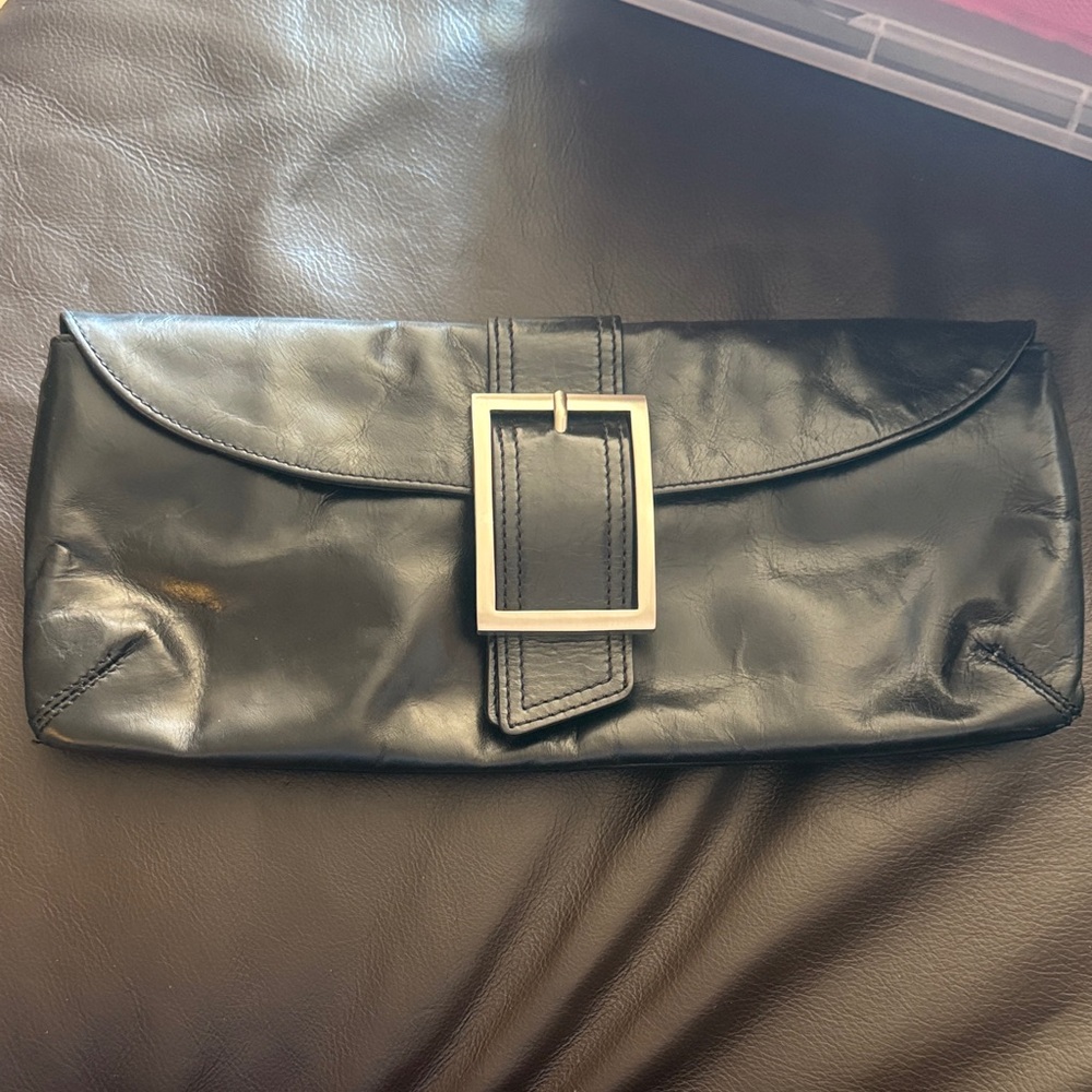 Kenneth Cole Leather Clutch with Silver Buckle (Used)
